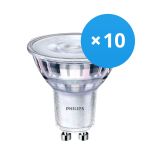 Fordelspakning 10x Philips Corepro LED Spot GU10 PAR16 2.7W 230lm 36D - 840 kald hvit | erstatter 25W