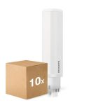 Fordelspakning 10x Philips CorePro PL-C LED 6.5W 770lm - 840 Kald Hvit | 4-Stift - Erstatter 18W