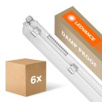 Fordelspakning 6x Ledvance LED Lyslister Vanntett Fuktighetstett 32W 4400lm - 840 Kald Hvit | 120cm 